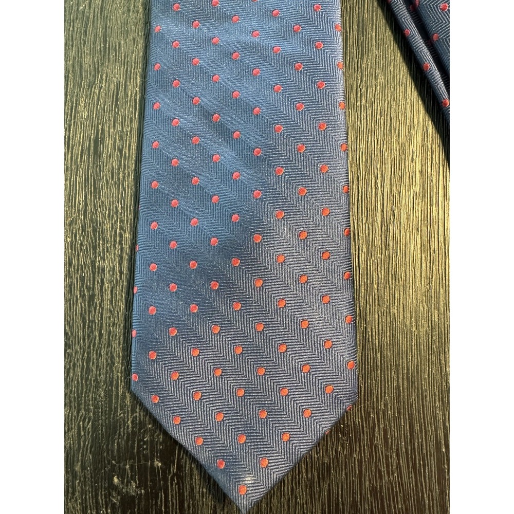 Men's IZOD Tie Navy and Red Dots Polyester